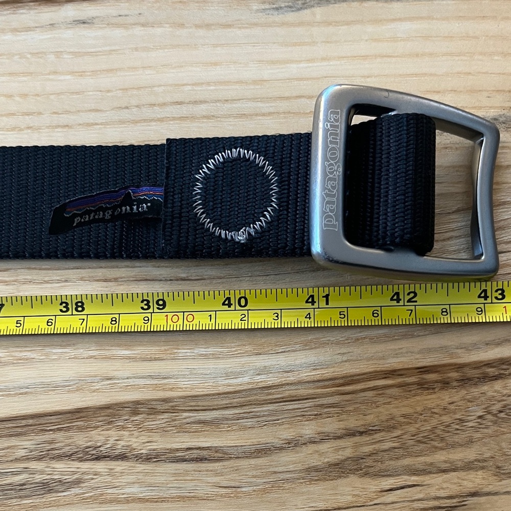 Patagonia Black Belt Bag with Silver Buckle